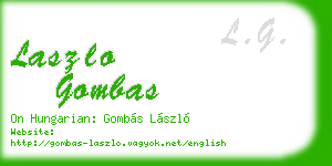 laszlo gombas business card