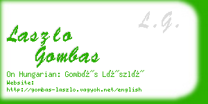 laszlo gombas business card